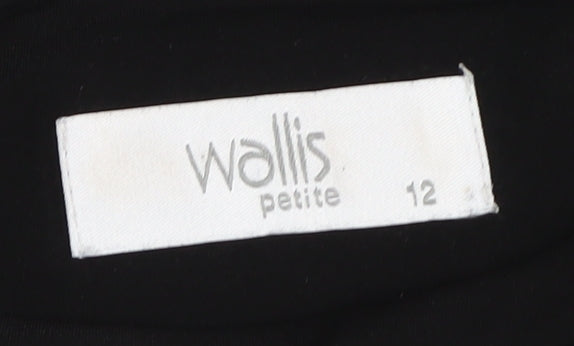 Wallis Women's Black Sheath Dress, Size 12, Petite