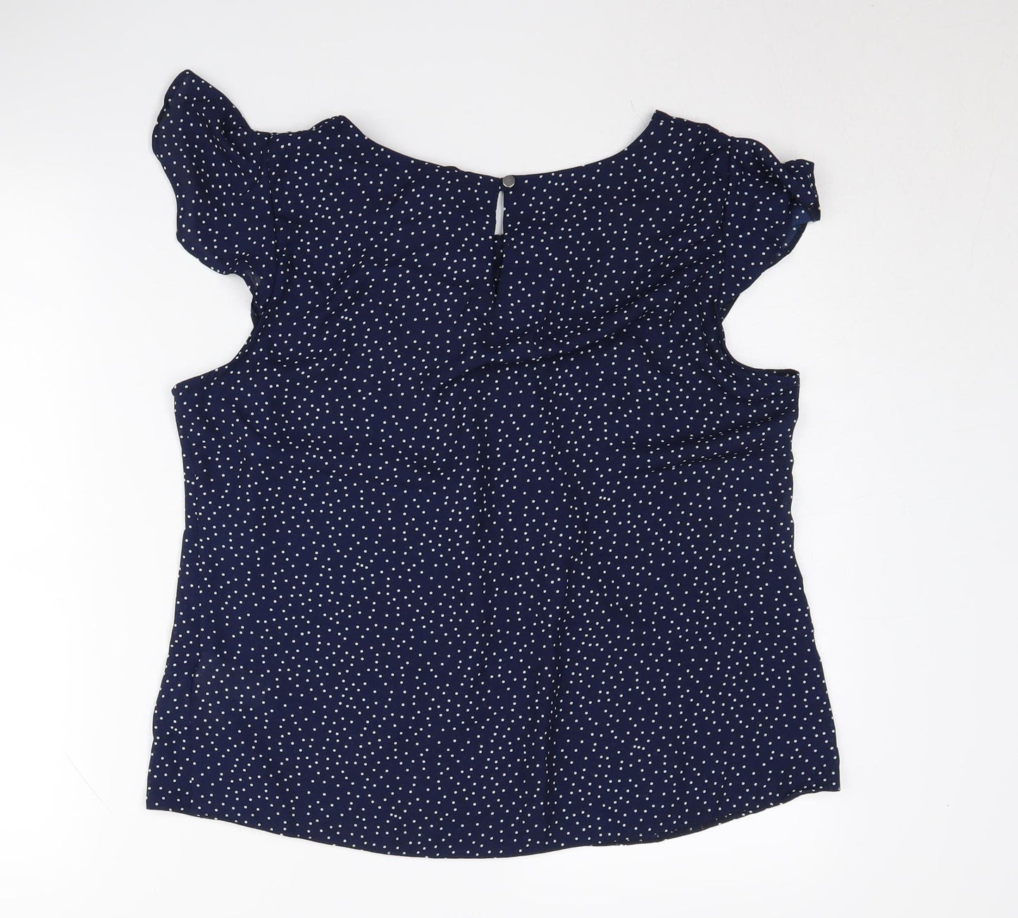 Billie & Blossom Petite Women's Blue Polka Dot Blouse