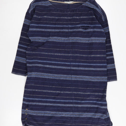 White Stuff Women's Blue Striped Tunic Size 8