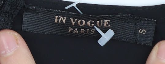 In Vogue Paris Women's Black Cold Shoulder Blouse