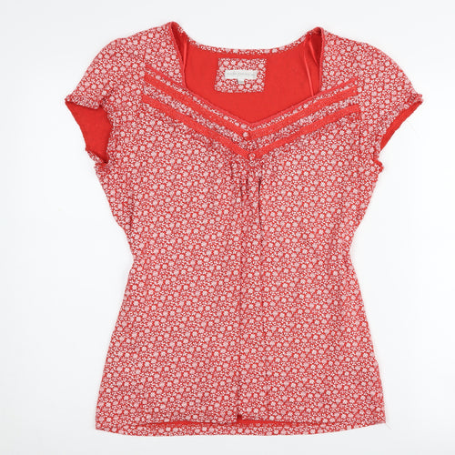 Rocha John Rocha Women's Red Floral Blouse Size 18