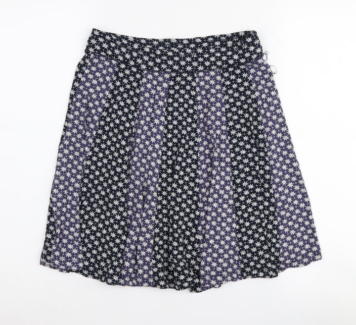 Fat Face Women's Blue Floral Chambray Skirt Size 8