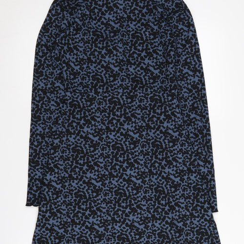 Topshop Women's Blue Animal Print Knit Dress Size 8