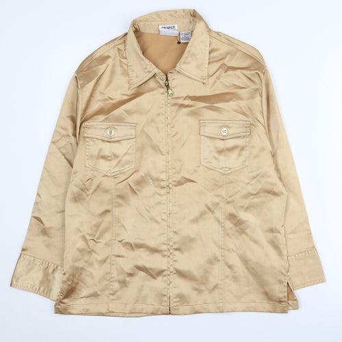 Venca Women's Beige Long Sleeve Collared Shirt XL