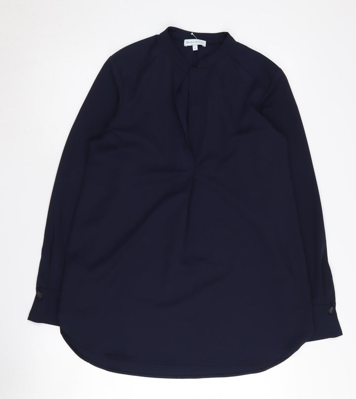 Warehouse Women's Blue Long Sleeve Blouse Size 8
