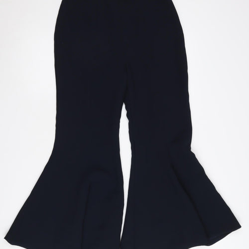 Topshop Women's Black Flared Trousers Size 8