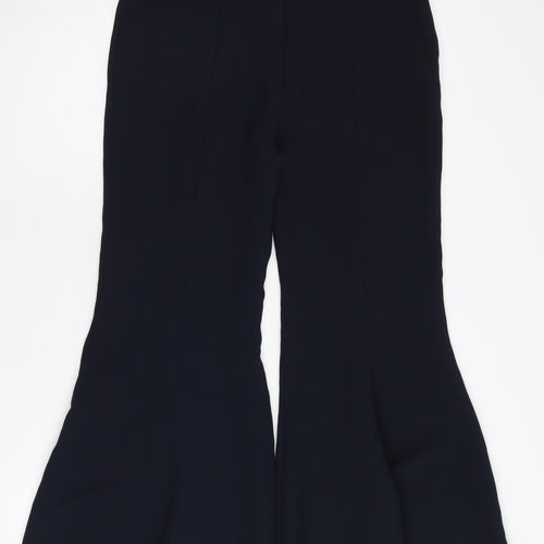 Topshop Women's Black Flared Trousers Size 8