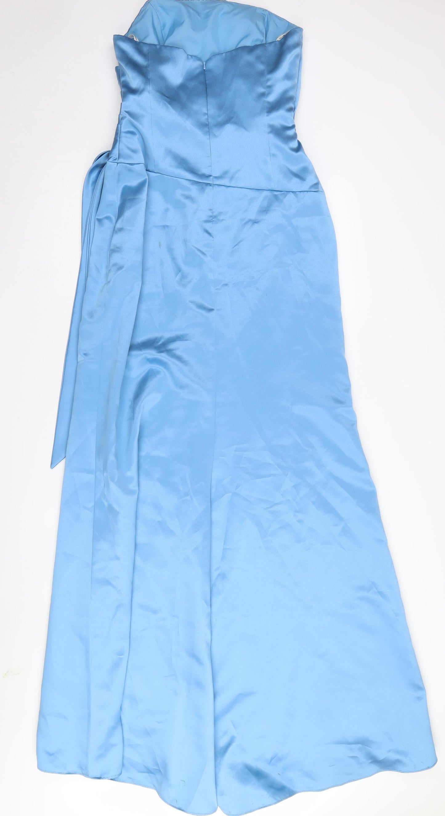 Dessy Collection Women's Blue Strapless Maxi Dress