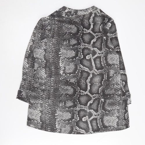 Principles Women's Grey Animal Print Blouse, Size 10