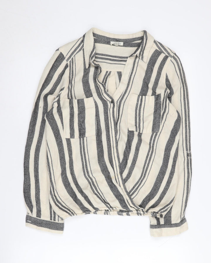 River Island Women's Striped Button-Up Shirt 12