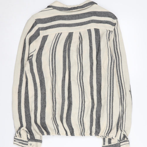 River Island Women's Striped Button-Up Shirt 12