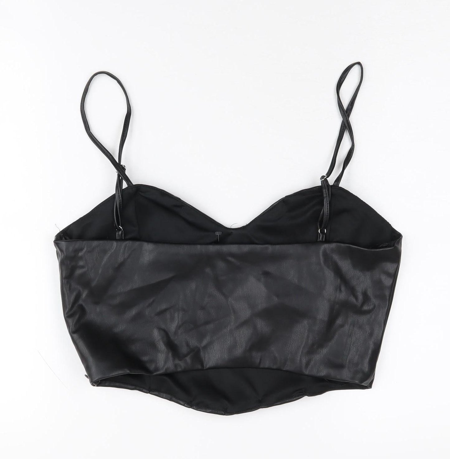 Zara Women's Black Camisole Corset Crop Top Size 12