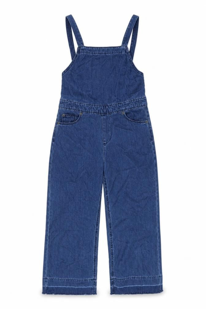 Front view of Universal Thread Women's Blue Denim Dungarees, size 2