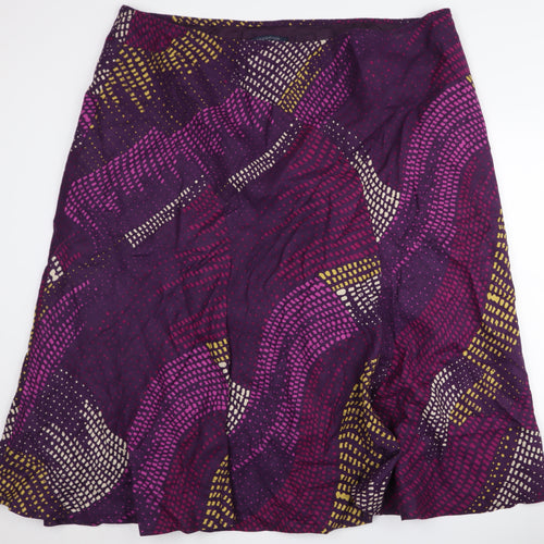 Windsmoor Women's Purple Multicoloured Geometric Skirt 22