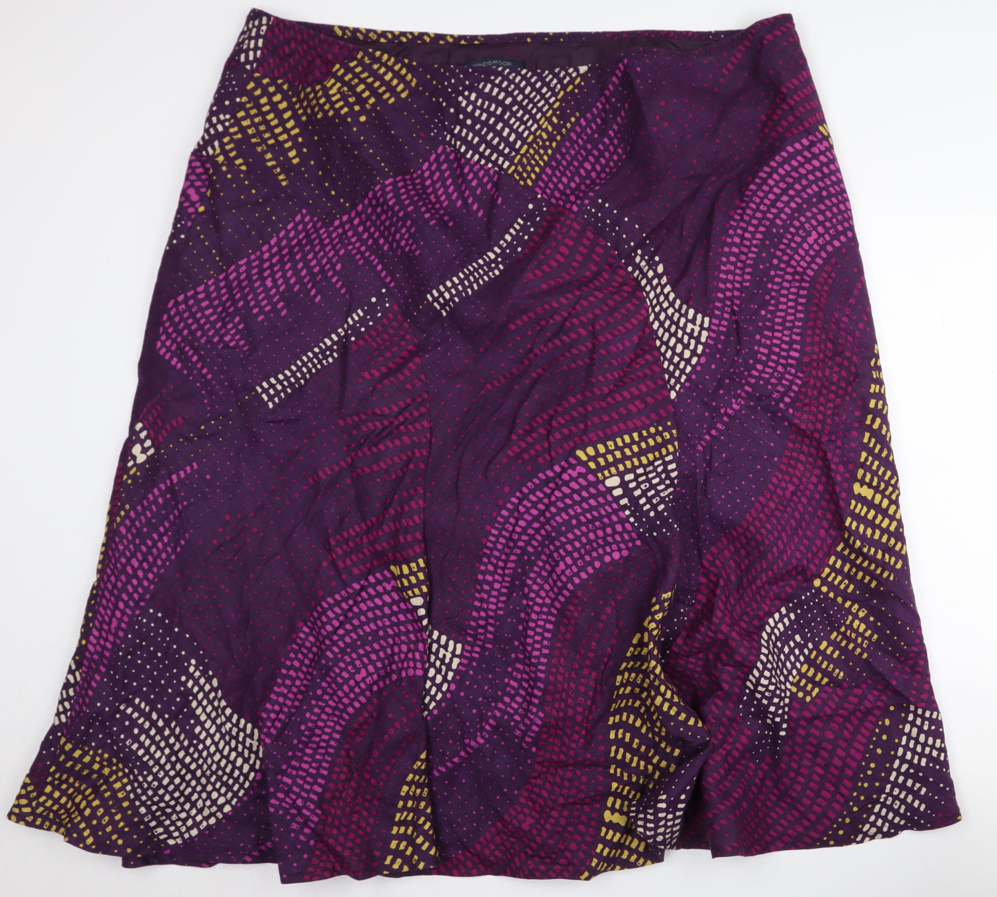 Windsmoor Women's Purple Multicoloured Geometric Skirt 22