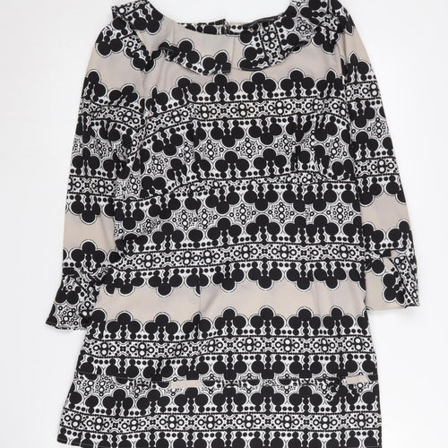 Marks and Spencer Women's Black Geometric Dress Size 12