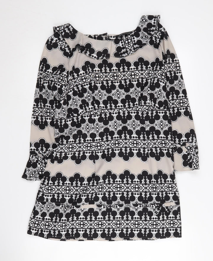 Marks and Spencer Women's Black Geometric Dress Size 12