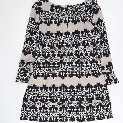 Marks and Spencer Women's Black Geometric Dress Size 12