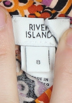 River Island Women's Multicoloured Paisley Dress Size 8