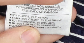 Gap Women's Blue A-Line Striped Skirt M