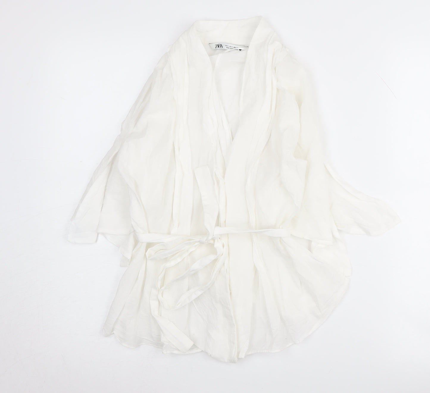 Zara Women's White Kimono Style Blouse Size 8