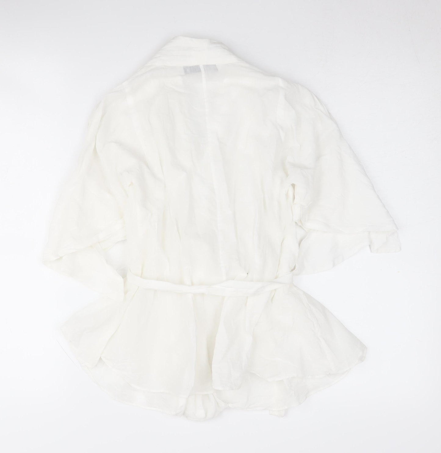 Zara Women's White Kimono Style Blouse Size 8