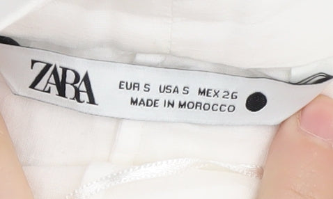 Zara Women's White Kimono Style Blouse Size 8