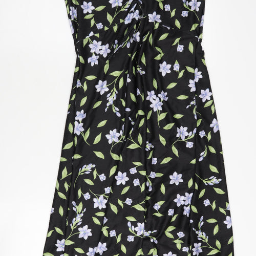 River Island Women's Black Floral Dress Size 10