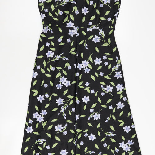 River Island Women's Black Floral Dress Size 10