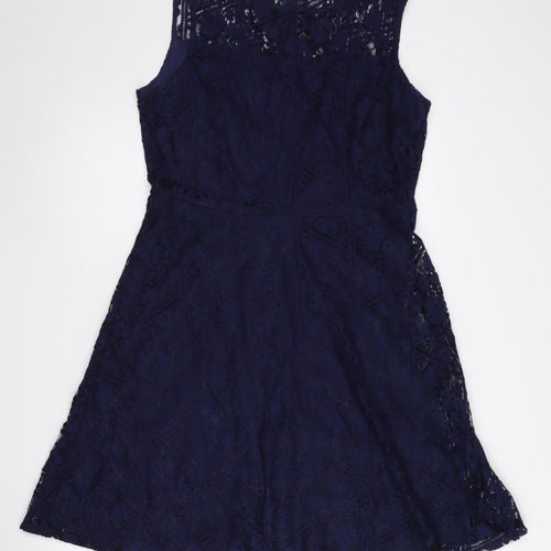Wallis Women's Blue A-Line Dress, Size 14