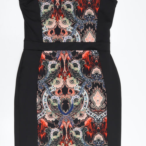 Long Tall Sally Women's Black Paisley Bodycon Dress