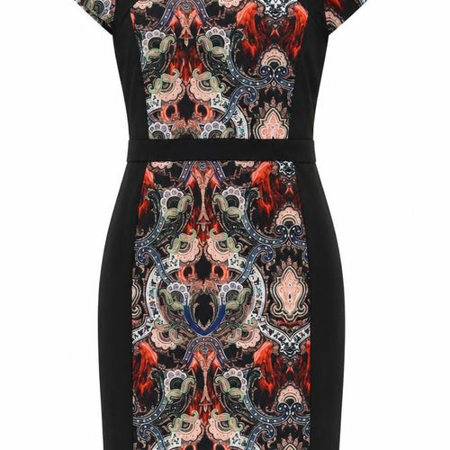 Long Tall Sally Women's Black Paisley Bodycon Dress