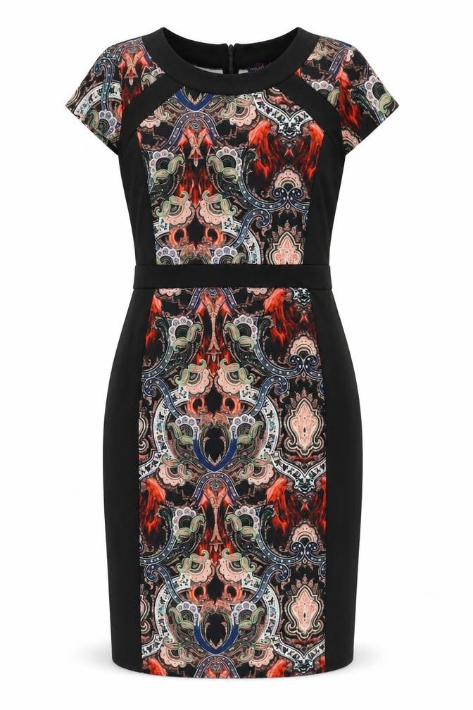 Long Tall Sally Women's Black Paisley Bodycon Dress