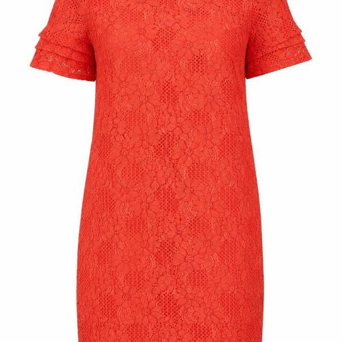 Dorothy Perkins Women's Red Lace Dress Size 14