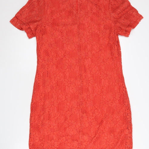Dorothy Perkins Women's Red Lace Dress Size 14