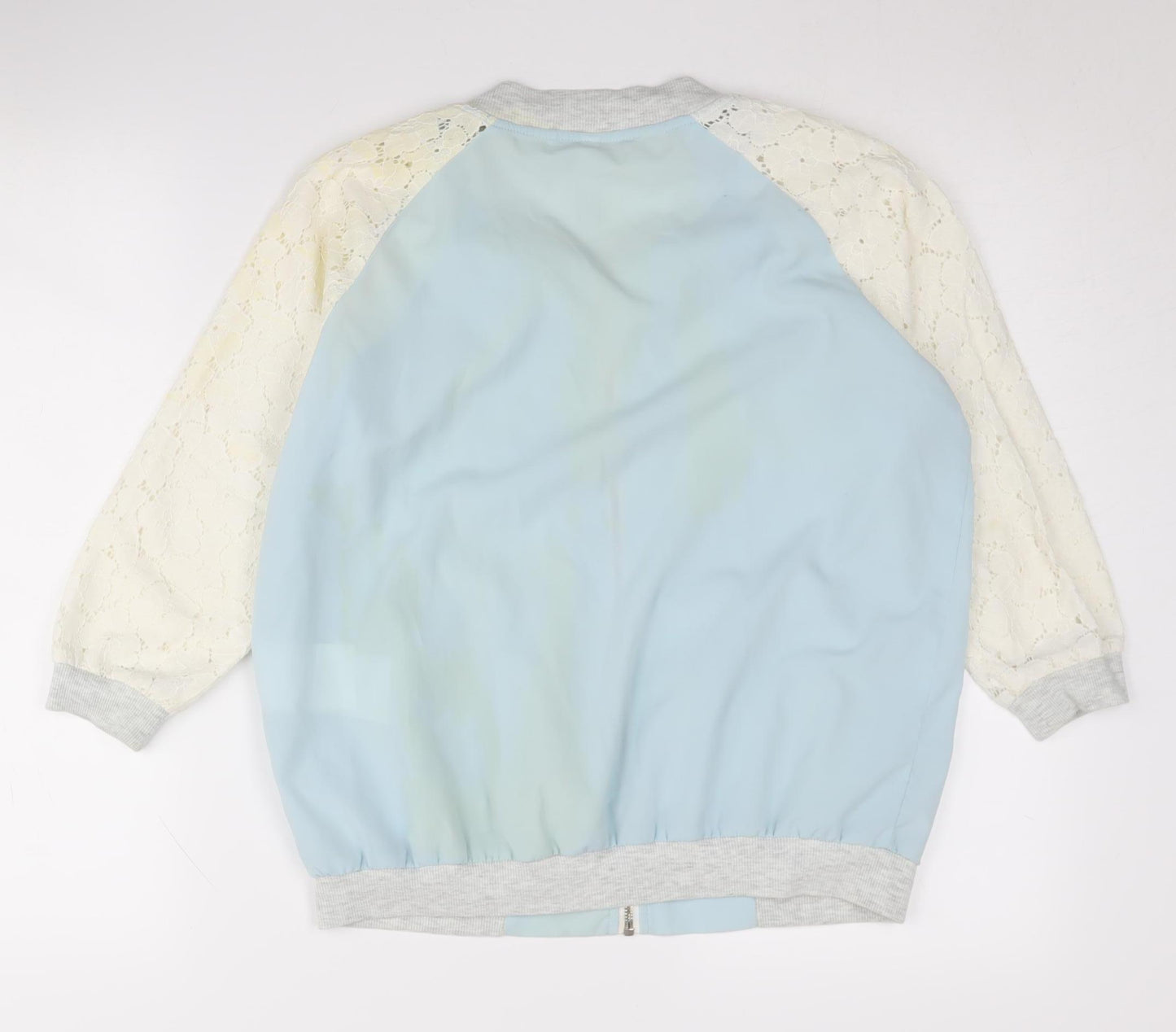 FB Sister Women's Blue Lace Bomber Jacket L