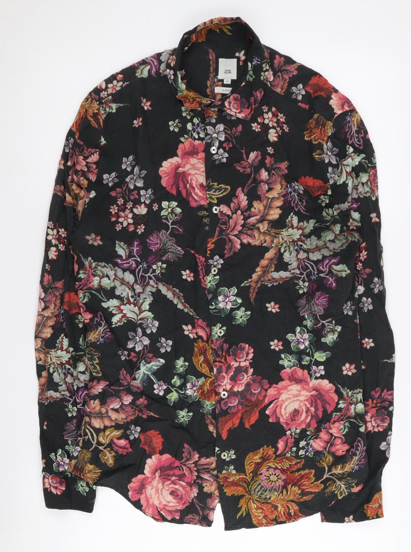 River Island Women's Multicoloured Floral Shirt