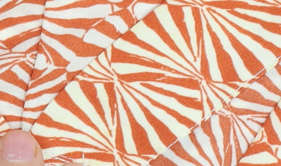 H&M Orange Geometric V-Neck Dress, Size 12, Women's