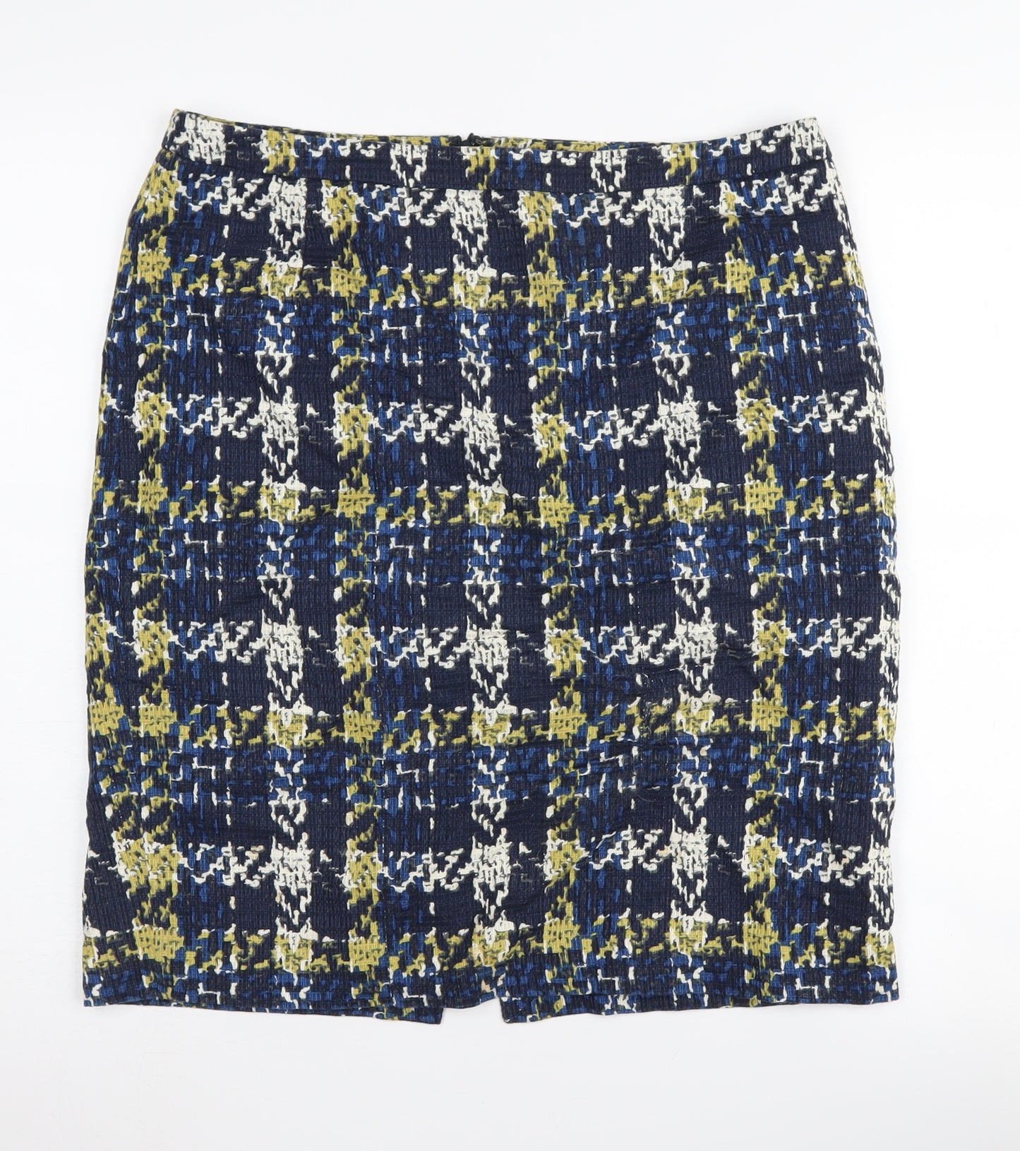 Jigsaw Women's Check Pencil Skirt, Size 12, Multicoloured