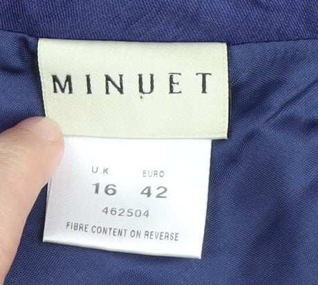 Minuet Women's Long Blue Skirt Size 16