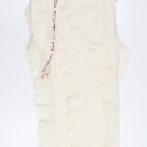 Oh Polly Women's Ivory Sleeveless Dress Size 8