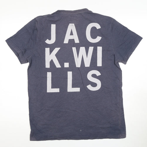 Jack Wills Men's Blue Crew Neck T-Shirt, Short Sleeve