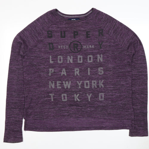 Superdry Unisex Purple Jersey T-Shirt M