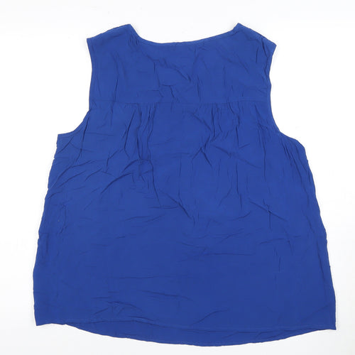 Boden Women's Blue Tunic Blouse Size 18 Sleeveless Casual