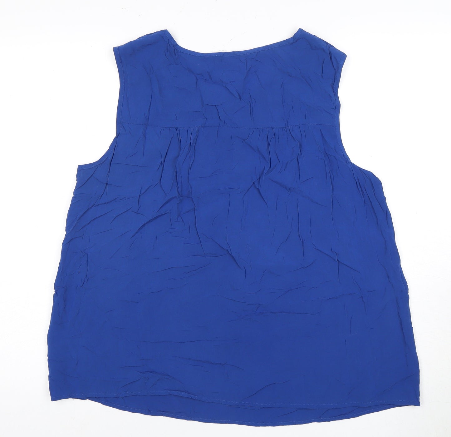 Boden Women's Blue Tunic Blouse Size 18 Sleeveless Casual