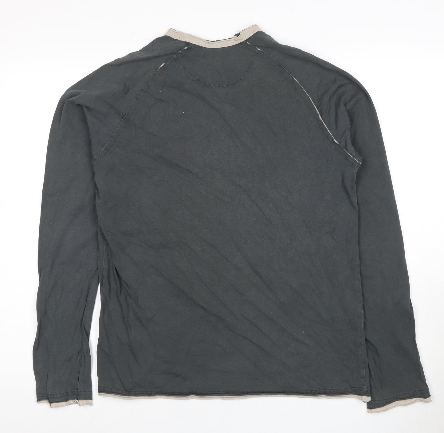 Sonneti Men's Grey Long Sleeve Cotton T-Shirt M