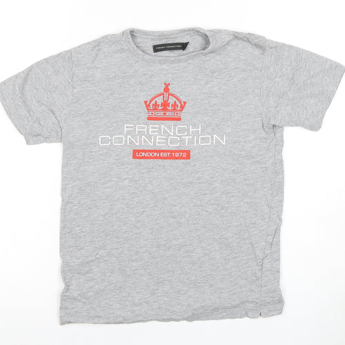 French Connection Graphic Grey T-Shirt Boys 9-10 Years