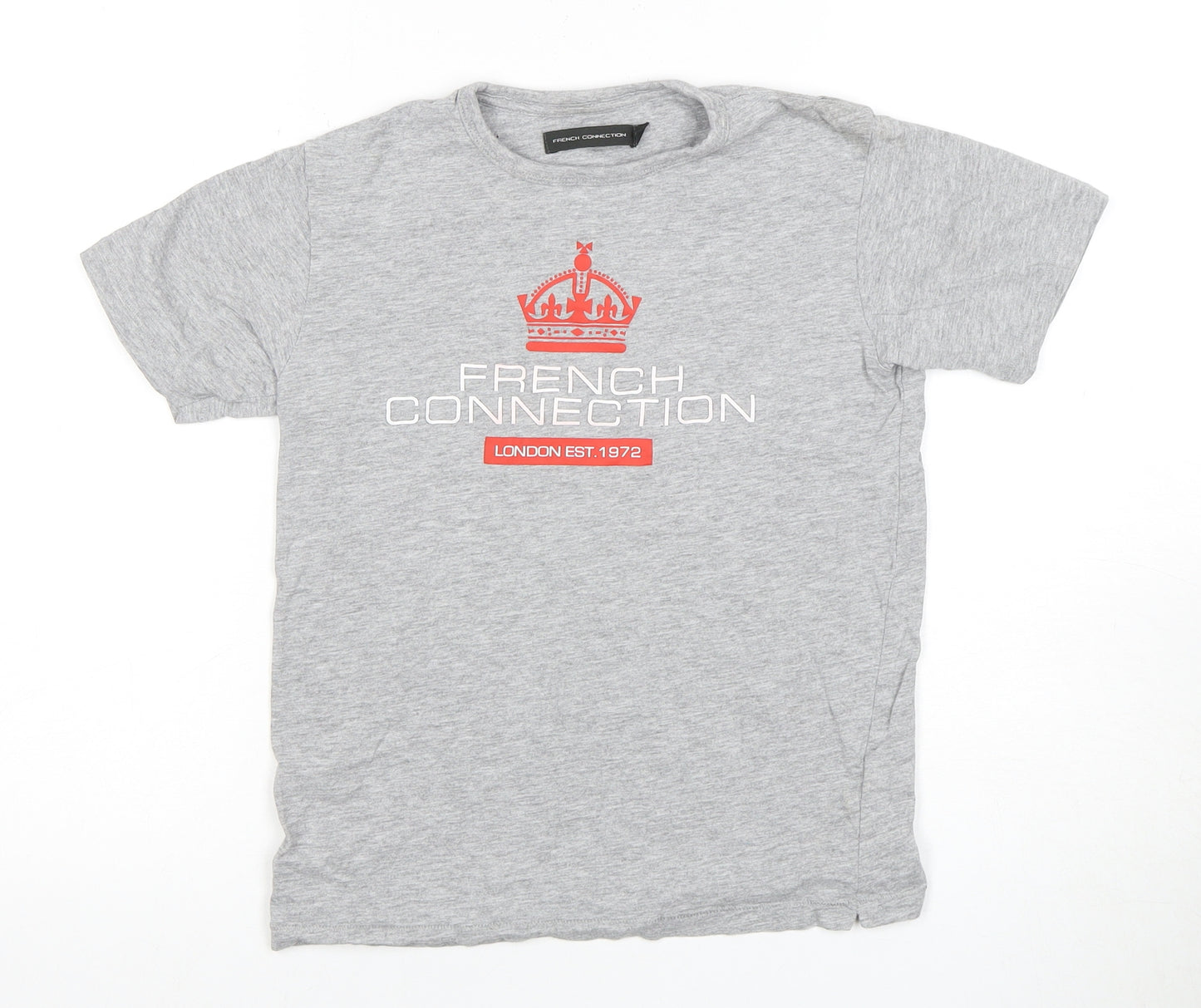 French Connection Graphic Grey T-Shirt Boys 9-10 Years