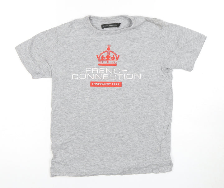 French Connection Graphic Grey T-Shirt Boys 9-10 Years