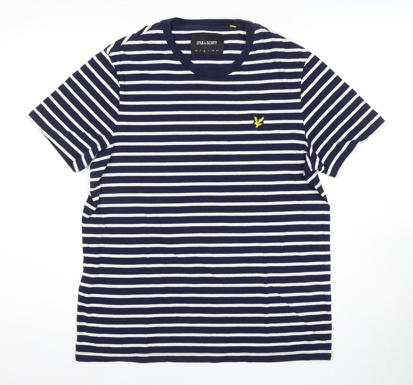 Lyle & Scott Men's Blue Striped T-Shirt, M, Classic Style